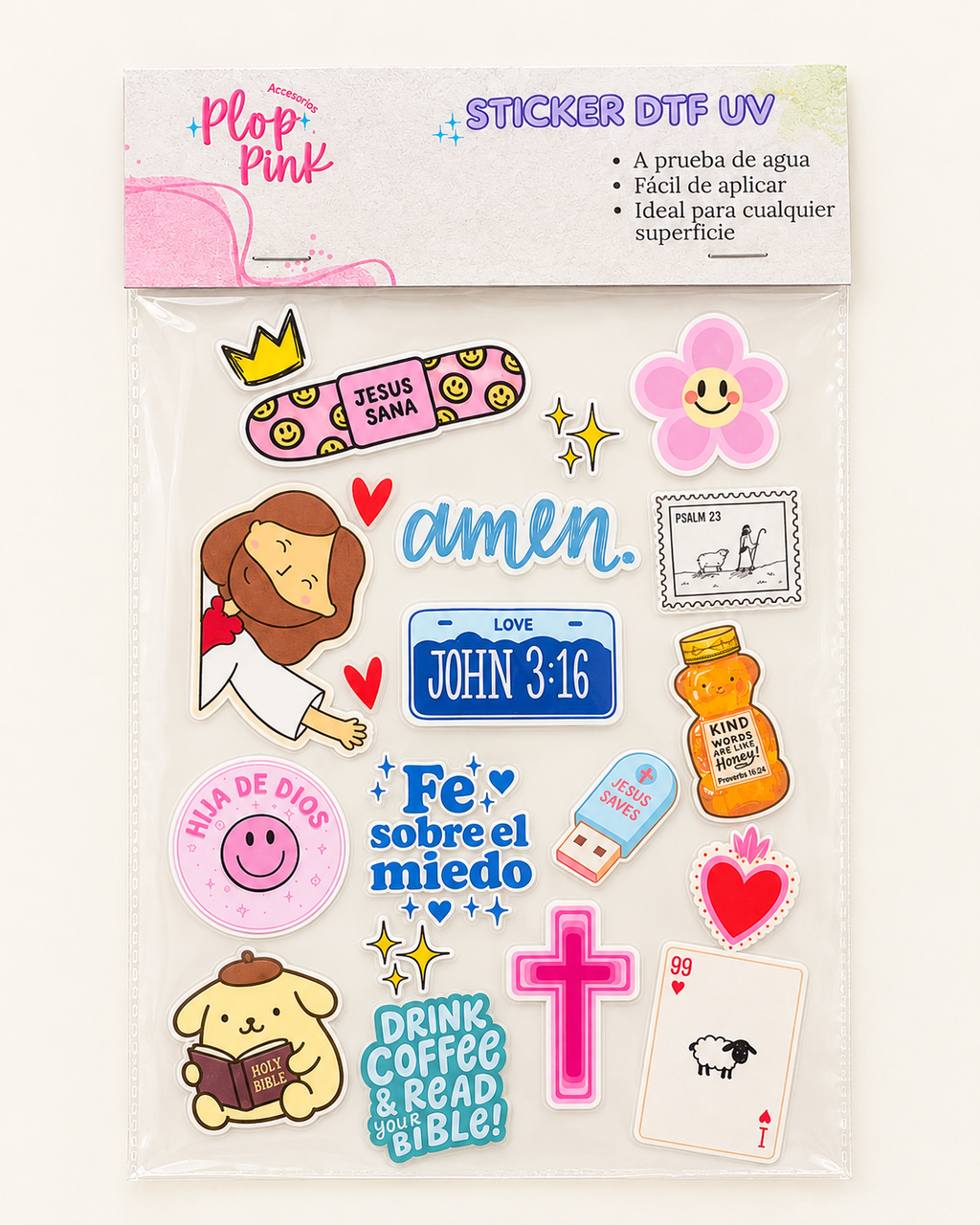 Sticker Dtf Uv Pack Jesús