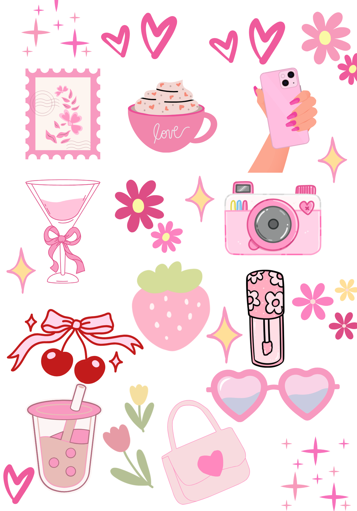 Sticker Dtf Uv Pack Girly